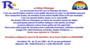 Rallye Pétanque 2023 Présentation